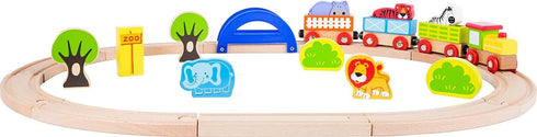 My Zoo Train Playset by Small Foot Wooden Toys, Designed for Children Ages 3+