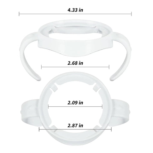 2 Pack Compatible Baby Bottle Handles for Philips Avent Natural Baby Bottles, Baby Bottle Holder, White