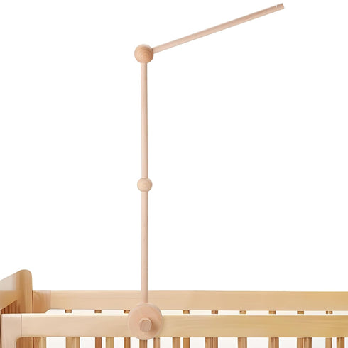 PandaEar Baby Crib Mobile Arm, Beech Wooden Mobile Holder with Anti-Slip Attachment,