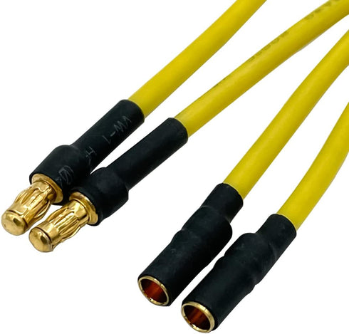 6PCS 3.5mm Banana Gold Bullet Connector Extension Cable for RC Car Boat Parts, ESC Wire for Brushless Motor