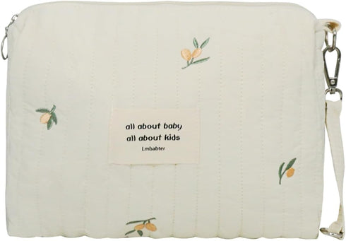 Baby Stroller Storage Bag, Diaper Bag, Infant Carriages Diaper Organizer Pouches, Embroidered Mommy Bag for Outdoor