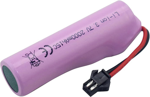 3PCS 3.7V 2000mAh SM-2P Plug Lithium Battery with USB Charging Cable for Off-Road Vehicle Truck RC Toys