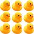 CICITOYWO Yellow Rubber Ducks, 10pcs Preschool Bath Toys Bathtub Floating Squeaky Duckies Gift