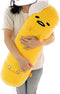 futurecos Cute Yellow Long Egg Plush Toy, 68CM Round Pillow, Lazy Egg Stuffed Doll for Decorative Bed Decor Gift