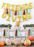 Friendsgiving Balloon Banner Decoration, Gold Foil Letter, 16 Inches Tall Thanksgiving Centerpiece, Fall Decor