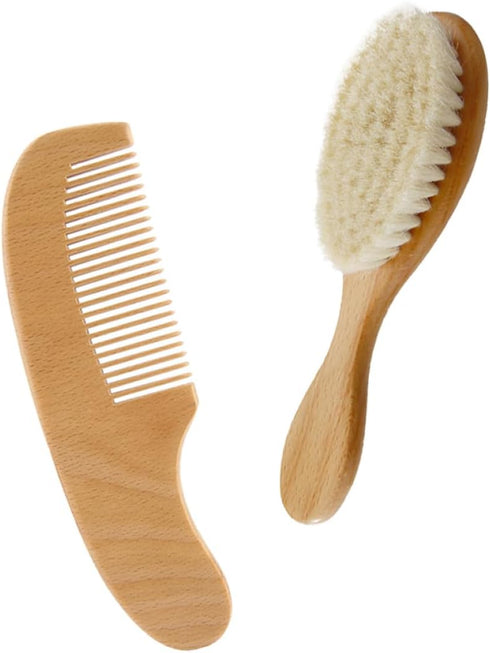 Abaodam Hair Washing Brush and Scalp Massage Comb Set for Newborns with