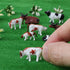 Mini Colorful Cattle Figurines - 20 Pcs Simulated Cattle HO Scale 1:87 Realistic Plastic Cow
