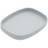 Bumkins Toddler and Baby Suction Plate, Silicone Grip Dish Large Tray for Big Kids, Non Skid Sticky Bottom, Platinum