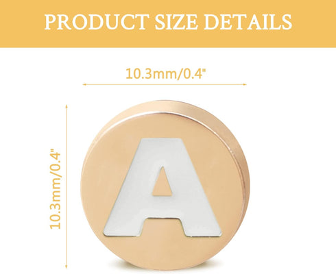 26 Pack Bling Gold Letter Decoration Charms, Alphabet ABC-Z Characters for DIY Projects for Teens and Adults