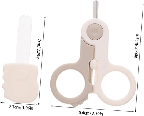 Set Trimmer 2pcs Baby Nail Scissors for Newborns Nail Kit Fingernail Clippers and File Infant Grooming Tools for Baby