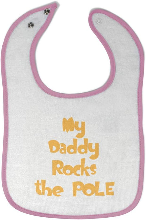 Toddler & Baby Bibs Burp Cloths My Daddy Rocks The Pole Lineman
