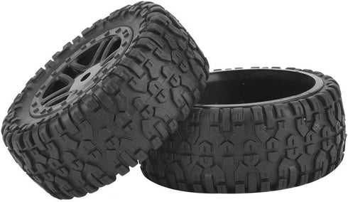 2pcs Toys Car Tire, PX RC Truck Rubber Wheel Tire with Hub for 9301 1/18 Model Car
