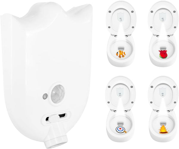 Toilet Night Light Projector, Motion Activated LED with Animated Pictures for Potty Training & Bathroom Decor