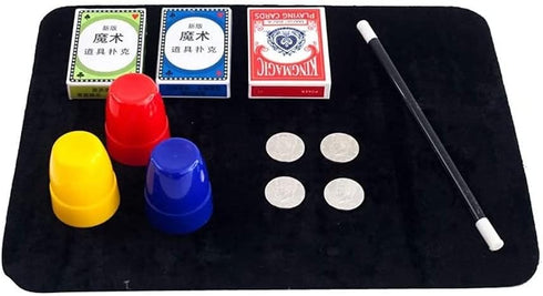 Gimmicks MilesMagic Magicians Card Mat for Playing Cards, Poker, Coins Routines, and Magic Trick Close Up Performances