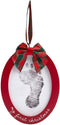 Pearhead Babyprints Double-Sided Christmas Ornament, First Holiday Keepsake Frame with Clean-Touch Ink Pad