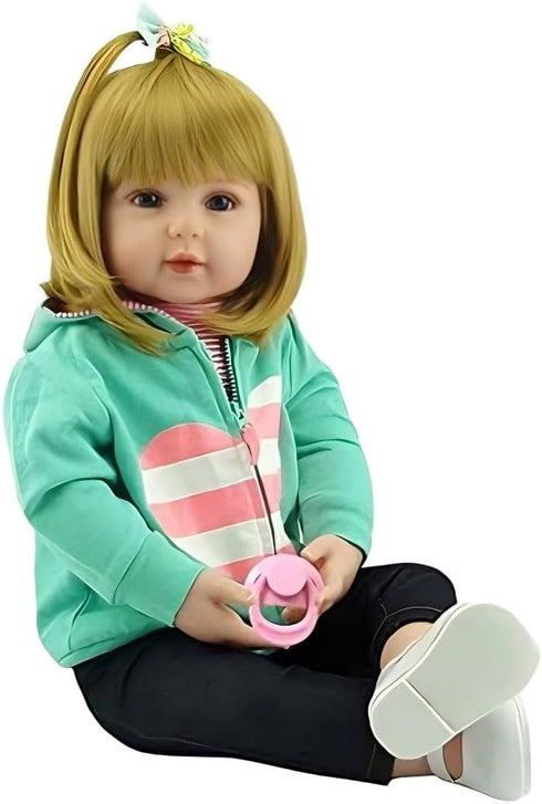 18 inch 45 cm 3+ iCradle Lovely Reborn Baby Doll Girl Soft Body Vinyl Lifelike Baby Doll Realistic Newborn Dolls
