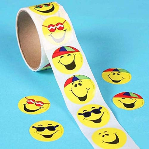 Sticker Roll, 5 Rolls of Back to School Sticker Party Supplies, 500 Stickers for Kids Teachers