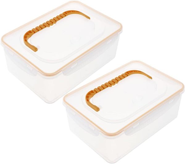PRETYZOOM Breastmilk Storage Organizer with Lid Square Refrigerator Freezer Containers for Breastfeeding
