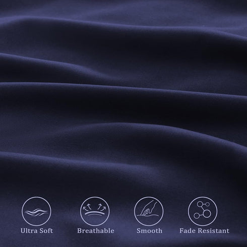 NookZuzu 3 Set,Navy Set 3-Piece Set Set Piece Toddler Sheet Basics Bed Sheet for Toddler,Microfiber Sheet Soft