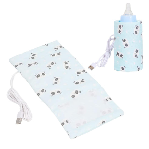 UBEF Travel Milk Heater Cover, Reliable USB Baby Bottle Warmer Bag Fast Heating for Rechargeable Batteries for Cars