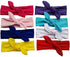 QandSweet Baby Girl Headbands with Polygonal Flower Inlay Rhinestone, 8 Pack Solid Bunny Ears for Photography