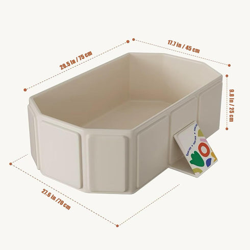 PandaEar Foldable Baby Bathtub, Large Collapsible Kids Bath Tub for Toddlers & Infants, Space-Saving Portable Bath
