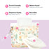 Orchid Hearts 2pcs Portable & Refillable Wet Wipe Pouch - Reusable Baby Wipes Holder & Container, Mini Floral Love