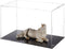 FINGERINSPIRE Plastic Minifigure Display Cases, 12.2x8.3x8inch Clear Dustproof Action Figure Display Box with Black Base