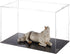 FINGERINSPIRE Plastic Minifigure Display Cases, 12.2x8.3x8inch Clear Dustproof Action Figure Display Box with Black Base