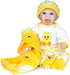 Reborn Baby Dolls Clothes 18 inch Outfit Accessories Yellow Duck 5pcs Set for 17-19 Inch Reborn Doll Newborn Girl&Boy