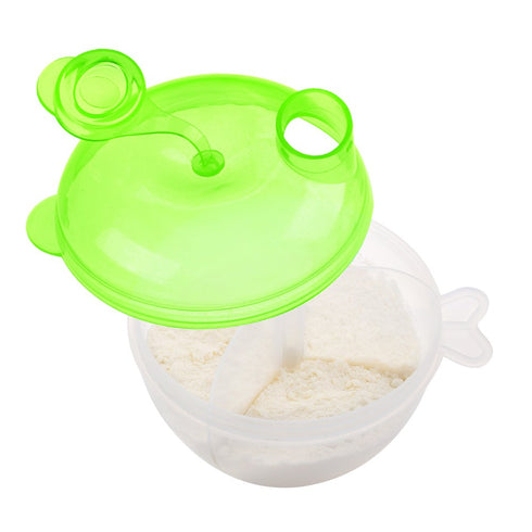 Accmor 2 Pack Baby Formula Dispenser for On-the-Go Feedings, Three-Compartment Non-Spill Formula Container to Go, Snack