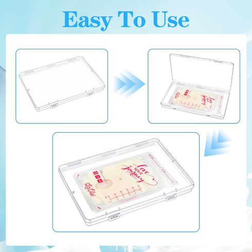 GRETJOB 18 7.48 5.11 0.67 Pcs Clear Flat Breast Milk Freezer Storage Organizer, Space Saving Breastmilk Freezer Tray