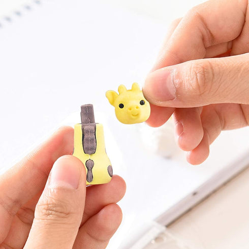 3 otters 50PCS Animal Pencil Erasers, Cute Desk Pets for Kids Classroom, Party Favors for Back to School