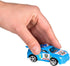 Colorful Mini Police Toy Cars (12 Pack) (3") in Blue, Red, Black, and White, Plastic Winding Pull Back Racers