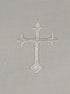 White Linen Baptism Cloth with White Cross, Towel Size Model