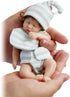 Reborn Baby Dolls - 6 Inch Mini Realistic Newborn Baby Girl Doll with Curly Rooted Hair and 2 Clothes, Lifelike Reborn
