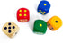 Set 5 1 1/5" (5 SmartDealsPro of Random Color Large Round Edge Wooden Dice Colors with dots)