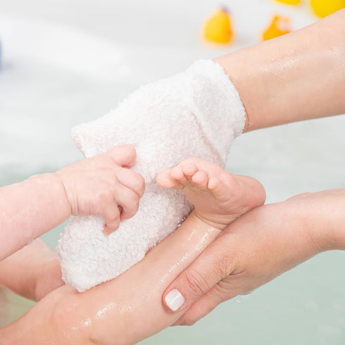 Set Hypoallergenic Natural Baby Sponge & Wash Cloth for Bath Ultra-Soft, Gentle, Safe for Newborns, Infants & Sensitive