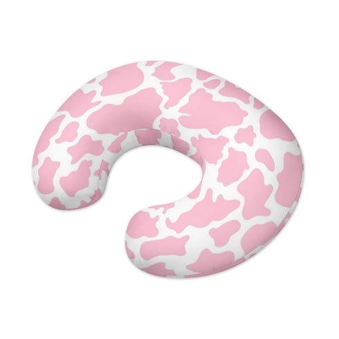 Nursing Pillow Cover Pink Cow Breast Feeding Pillows for Babies Boys & Girls Soft Breathable Nursing Pillow Case U