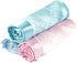 Heavens Cuddles 48"x36" Double Sided Pure Satin Baby Blanket (Light Blue)