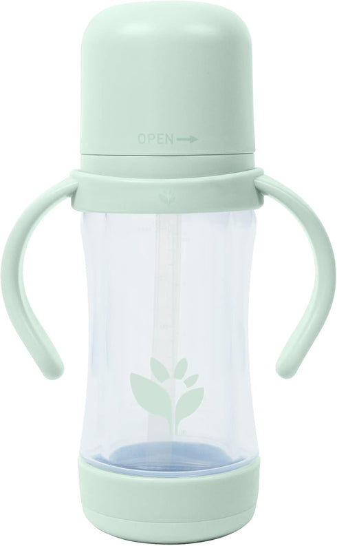 5oz., 6mo+, 5oz, green sprouts Glass & Sprout Ware Sip & Straw Plant-Plastic, Platinum-Cured Silicone, Dishwasher Safe