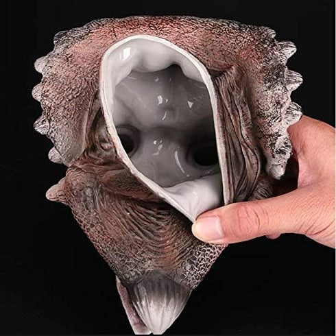 Gemini&Genius Large Triceratops Dinosaur Hand Puppets, Realistic Soft Rubber Dino Head Role Play Toy for Kids and