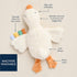 Itzy Ritzy Huggable Lovey Soft Plush Baby Comfort Toy & Snuggle Companion with Sensory Ribbons - Machine Washable