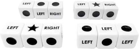 Ahoper 12 16mm Right Left Center Dice Only Dices Prime Dice Game six sided Standard Size, Easy to Grip