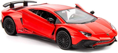 1/36 Scale Aventador LP700-4 Casting Car Model - Zinc Alloy Toy Car for Kids, Pull Back Vehicles (Red)