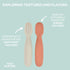 BEABA Set of 2 Silicone Pre-Spoons, Ultra-Soft for Babies 4-8 Months, Designed for Self Feeding, Baby Utensils