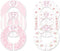 C102 Baby Girl Nursery Closet Clothing Size Dividers, Pink Roses, Set of 6 (1.25 Inch Rod)