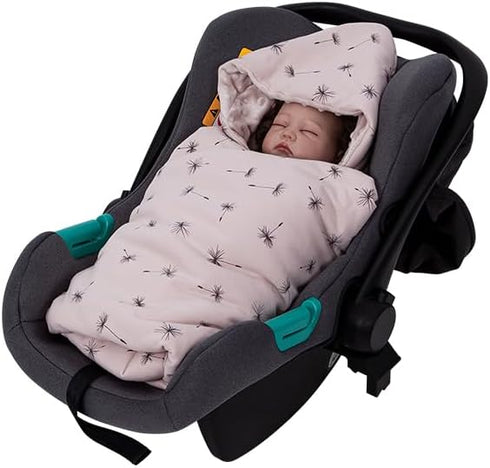 HOUSBAY Baby Blanket Newborn Blanket with Hooded Windproof Go Outside Warm Portable Swaddle Wrap in Basket Baby Safety