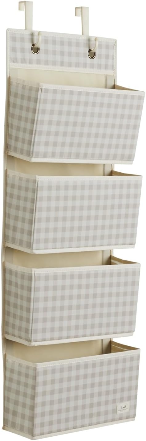 3 4 2 Sprouts Over the Door Organizer -Hanging Baby Organizers & Storage with Large Pockets & Hooks for Baby Clothes