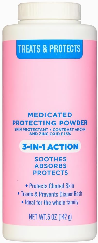 Generic Medicated Body Powder with Zinc Oxide & Cornstarch, Talc-Free, Soothes & Protects